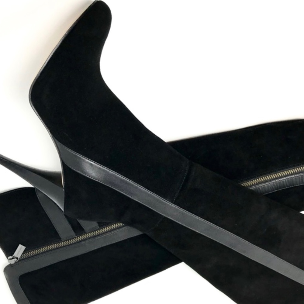MICHAEL KORS DELANEY OVER THE KNEE TALL BLACK SUEDE LEATHER BOOTS - Wore Once! 8 - Picture 4 of 10